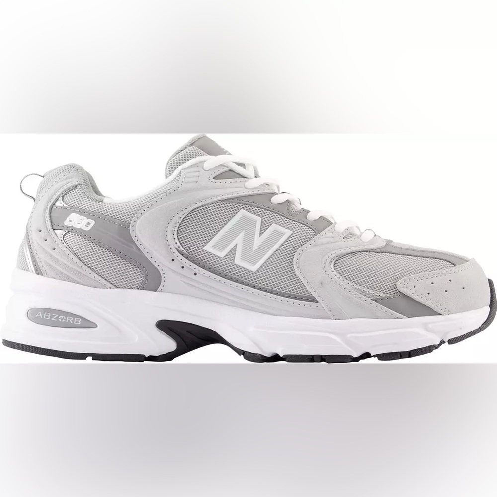 New Balance 530 Light Gray and White Shoes